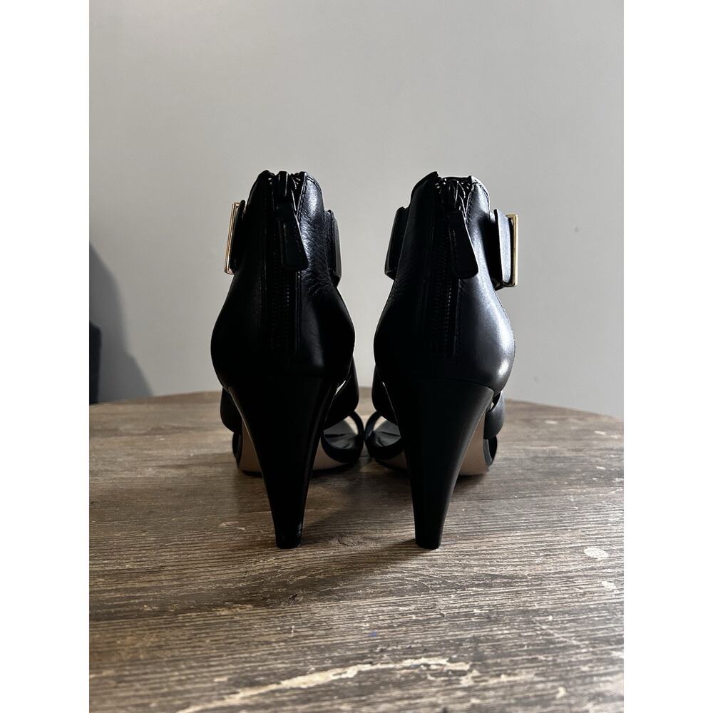 Cole Haan Grand OS Black Leather Moama T-Strap Heels Women’s Size 8B - Picture 4 of 10